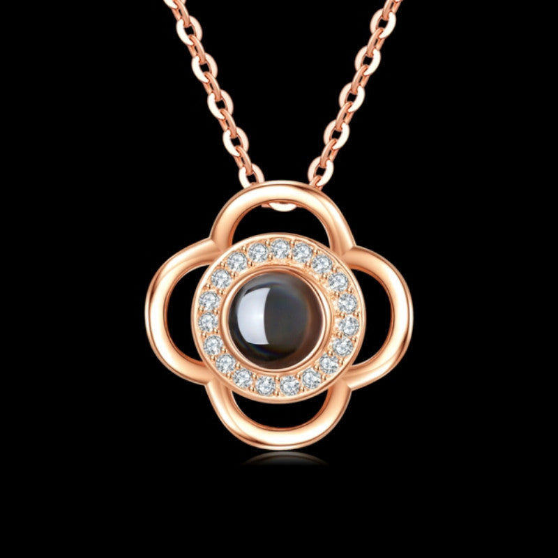 hot valentine's day gifts metal rose jewelry gift box necklace for wedding girlfriend necklace gifts schmuckneu