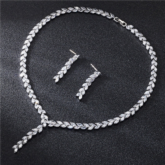 Bride Wedding Earrings Jewelry Set Jewelry Set - Lunastein