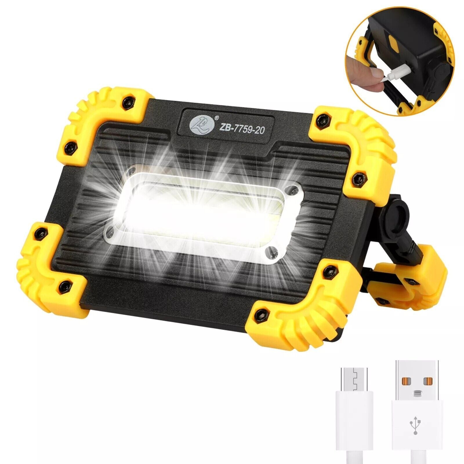 2x30W LED Arbeitsleuchte Akku Aufladbar Baustrahler Flutlicht Werkstattlampe Love Local Jewelry