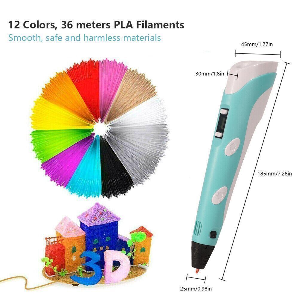 diy kinder 3d stifte set 3d druckstift pla filament 3d printing pen mit 12farben