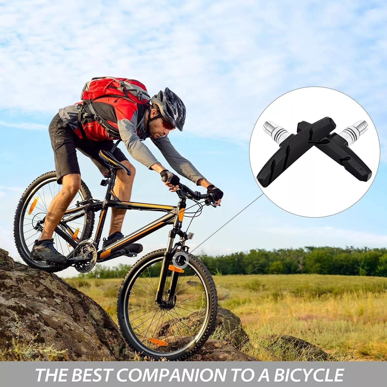 4x Bicycle Brake Pads Brake Pads Brake Shoes V-Brake For Shimano Sram 70mm Love Local Jewelry