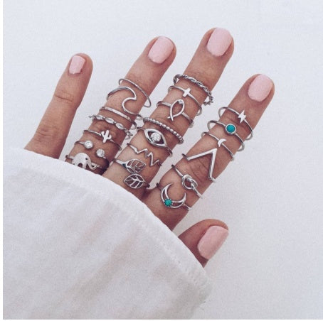 diamond z – 19 style ringsets mit funkelnden zirkonia & opal-akzenten - lunastein - schmuck