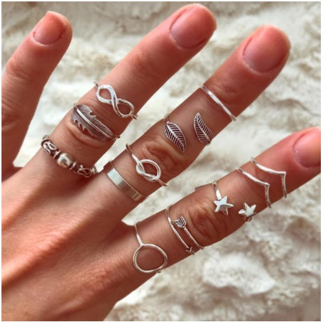 Diamond Z – 19 style Ringsets mit funkelnden Zirkonia & Opal-Akzenten - Lunastein - Schmuck