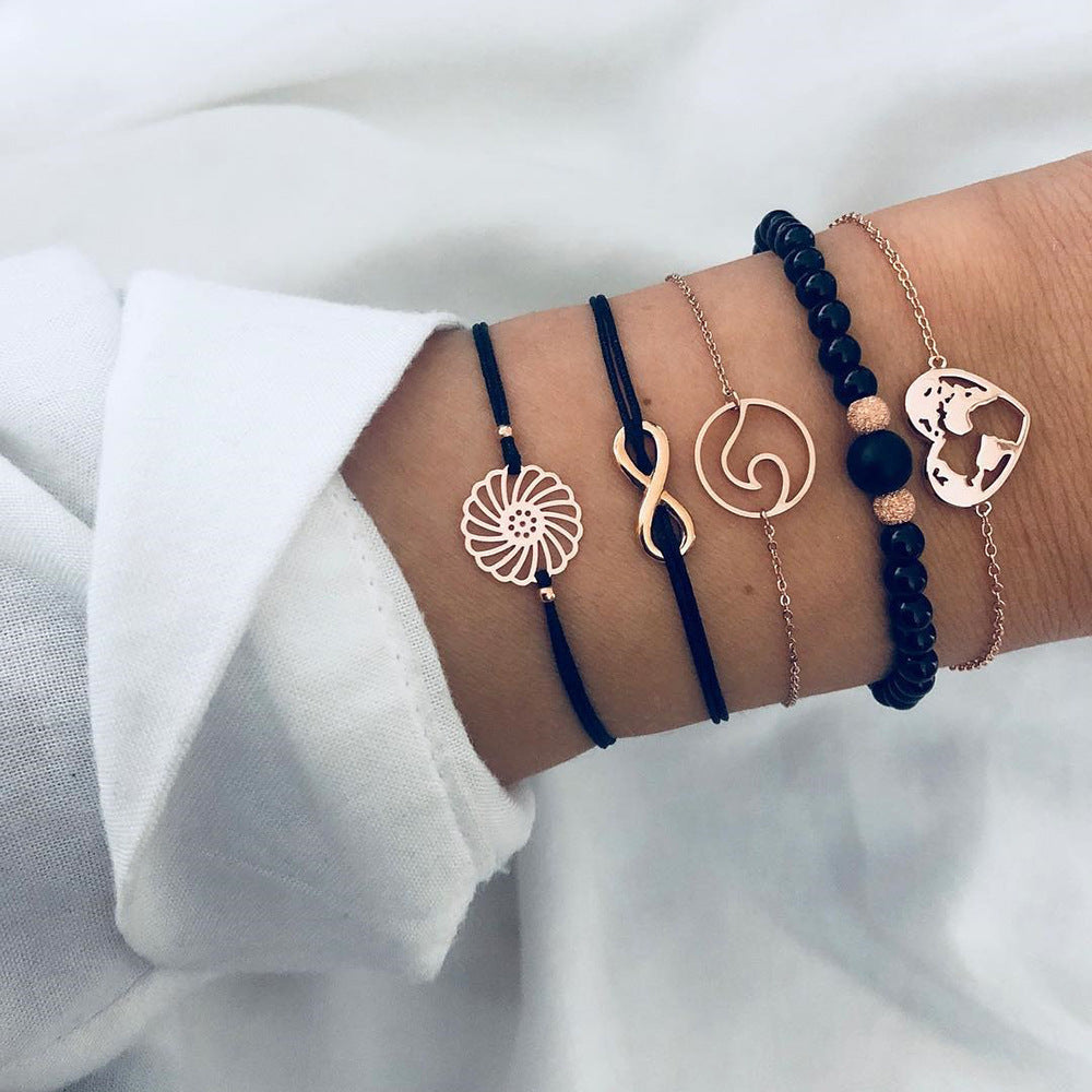 bohemian bracelets & bangles set vintage bead boho charm bracelet for women jewelry accessories pulseras mujer bijoux femme - lunastein