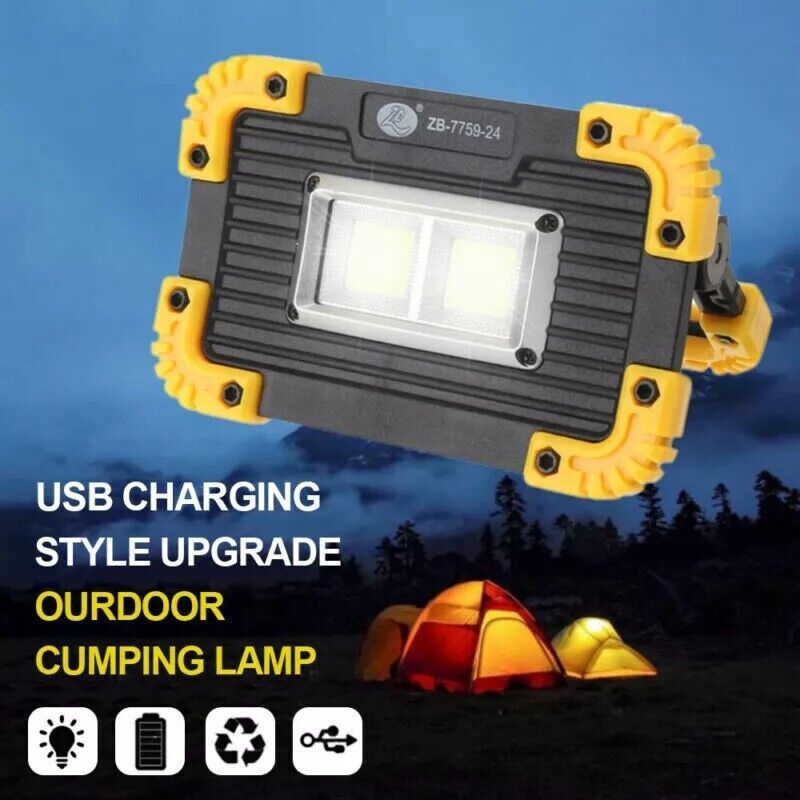 2x30W LED Arbeitsleuchte Akku Aufladbar Baustrahler Flutlicht Werkstattlampe Love Local Jewelry