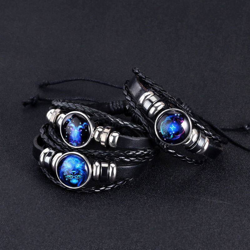 zodiac constellation bracelet braided design bracelet for men women kids schmuckneu
