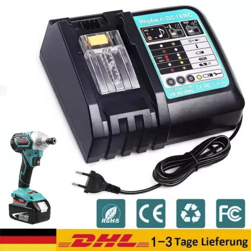 2x 6ah battery for battery 18v bl1860b bl1850b bl1840b bl1830b charger