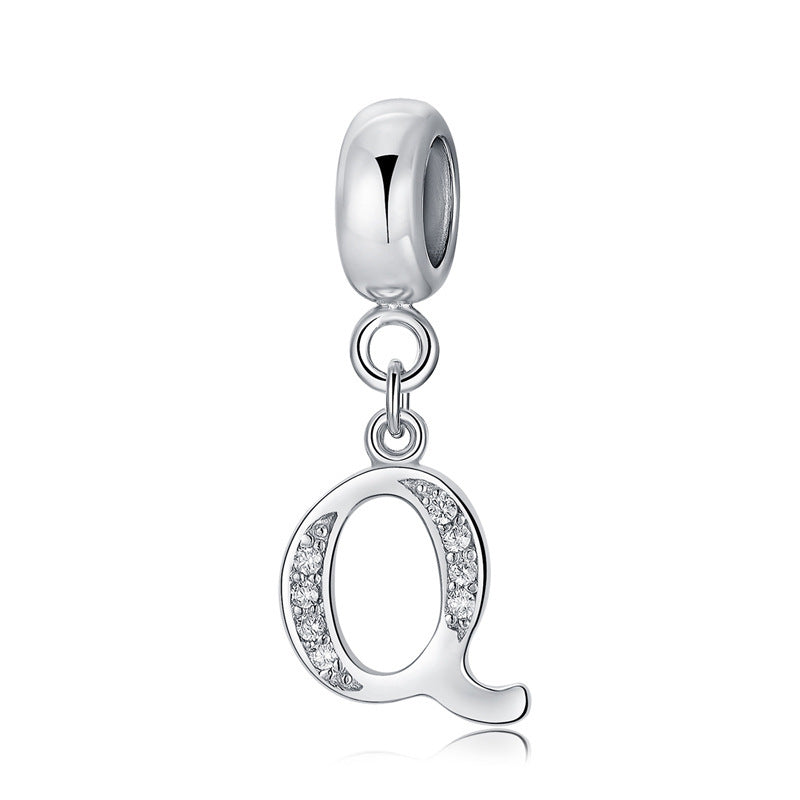 initial letter charm – individualler buchstaben-charm a-z aus 925 silber - lunastein