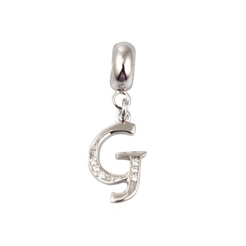 initial letter charm – individualler buchstaben-charm a-z aus 925 silber - lunastein