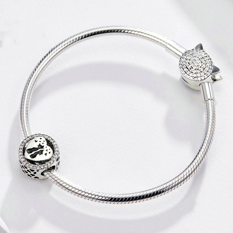 cat love charm 2025 – katzenpaar-anhänger aus 925 silber - lunastein