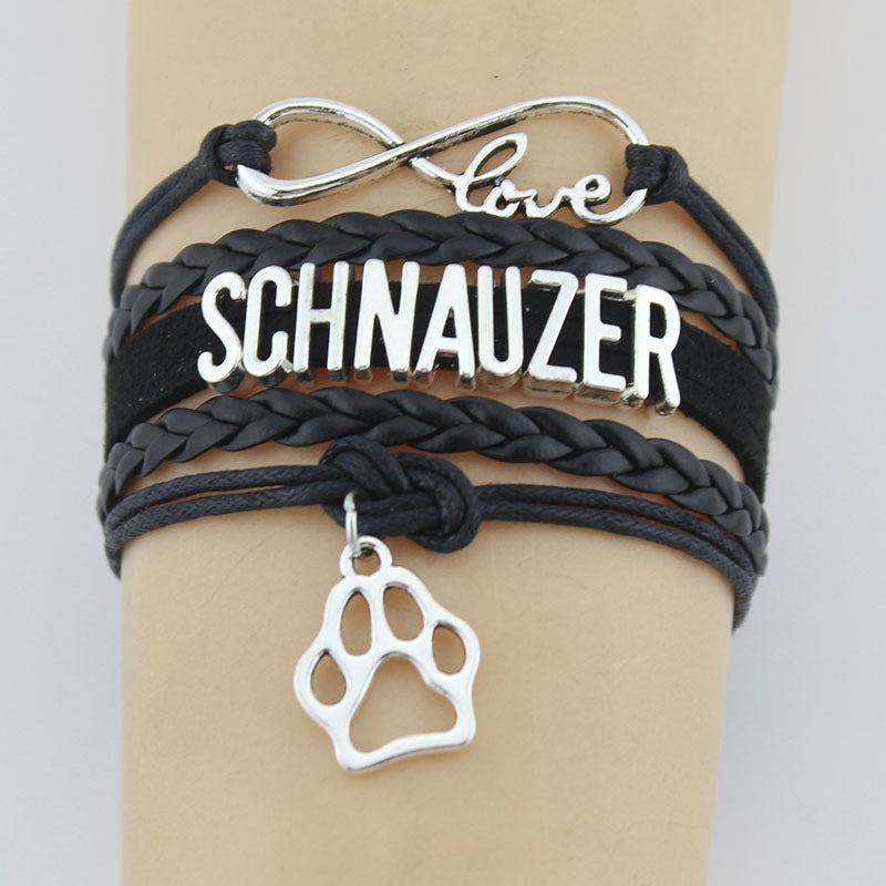 paw love – schnauzer edition charm-armband - lunastein