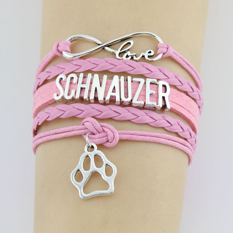 paw love – schnauzer edition charm-armband - lunastein
