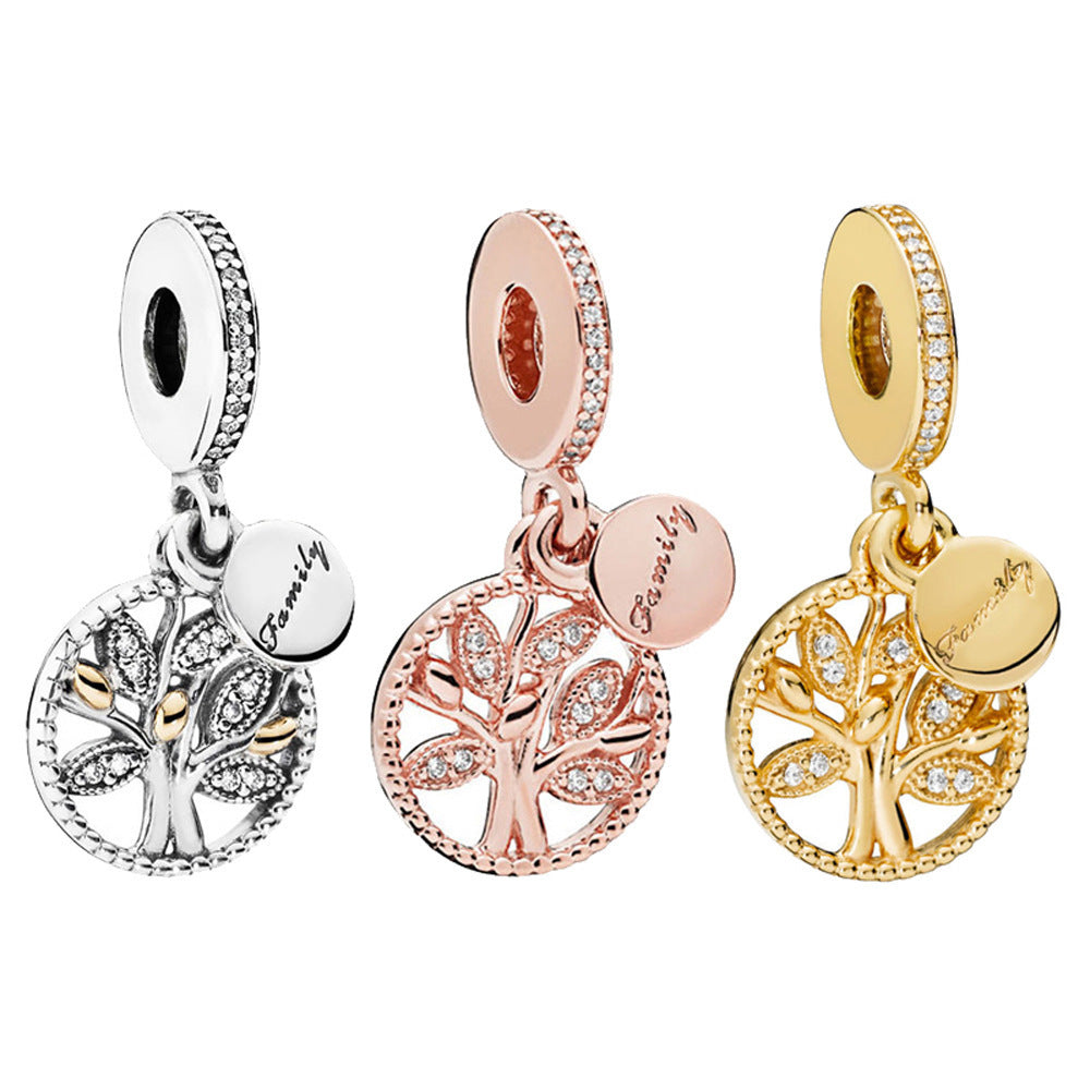 Family Roots Charm 2025 – Lebensbaum-Anhänger mit Zirkonia in 925 Silber - Lunastein