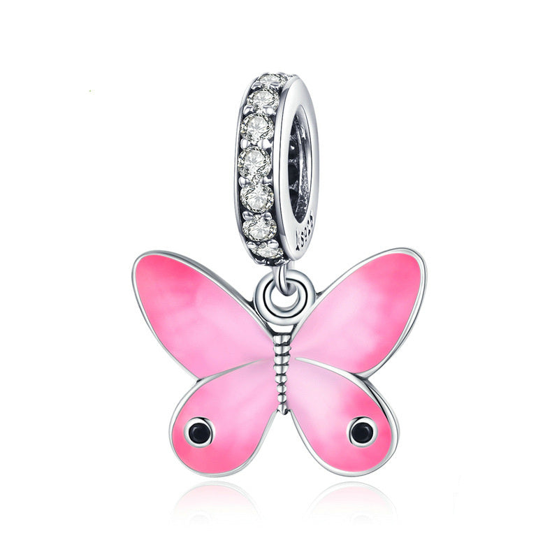 Butterfly Charm – Bunter Schmetterlingsanhänger aus 925 Silber - Lunastein