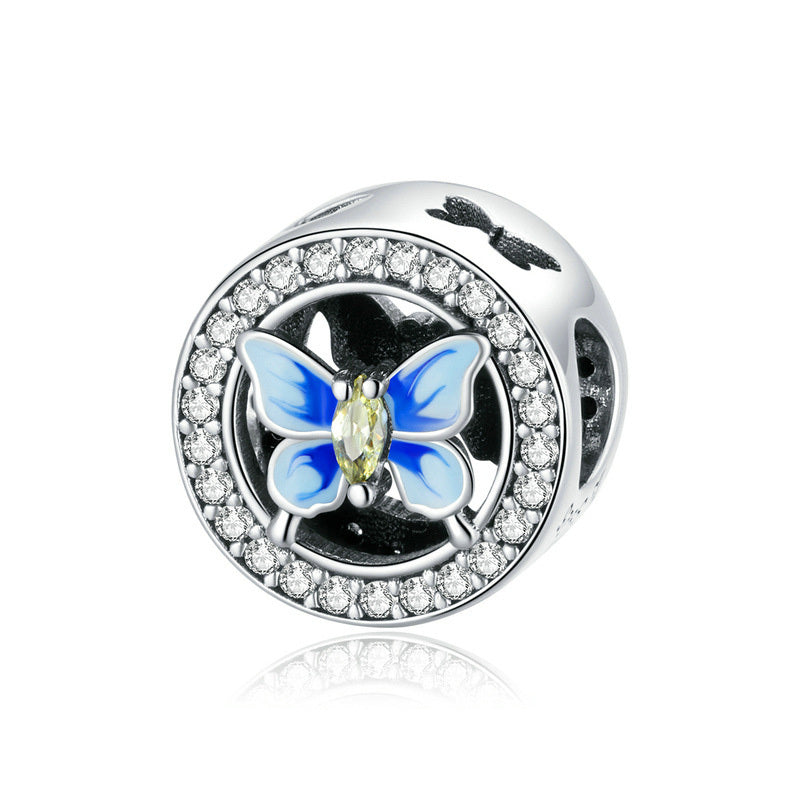 Butterfly Charm – Bunter Schmetterlingsanhänger aus 925 Silber - Lunastein