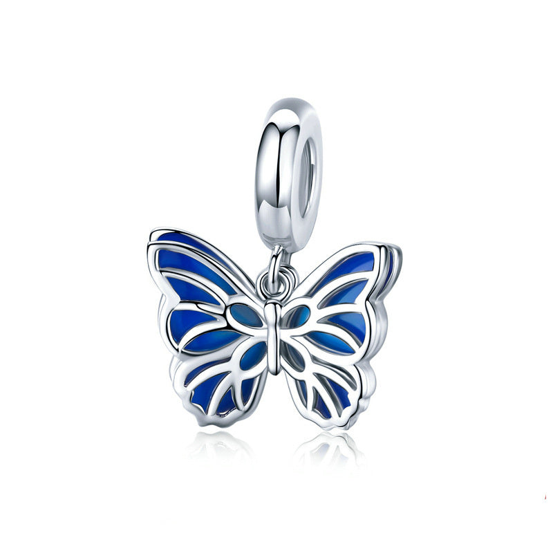Butterfly Charm – Bunter Schmetterlingsanhänger aus 925 Silber - Lunastein