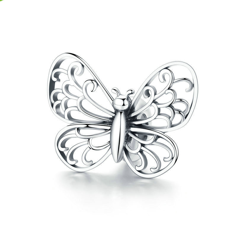 Butterfly Charm – Bunter Schmetterlingsanhänger aus 925 Silber - Lunastein