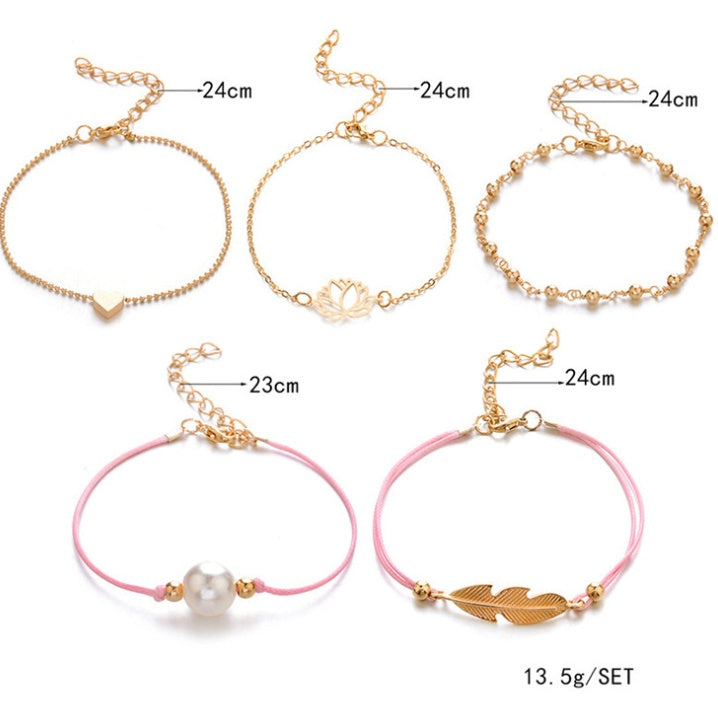 vintage turtle heart map charm bracelets set for women 2 new design stone beads infinite bracelet boho jewelry wholesale - lunastein