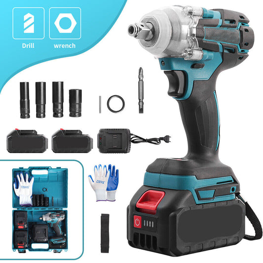 520Nm 21V Battery Impact Screw 6.0 Ah Battery - Charger - Case For Makita 21V