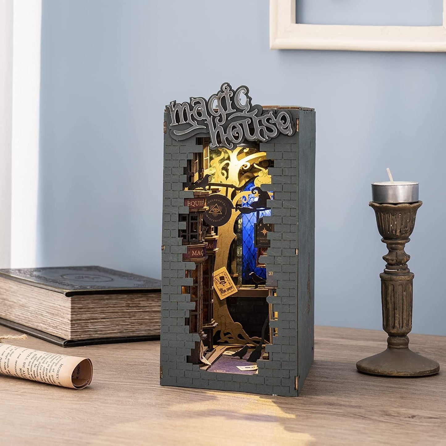 robotime rolife book nooks series stories in books 4 kinds diy wooden miniature house furniture sakura densya tgb01 dropshipping schmuckneu