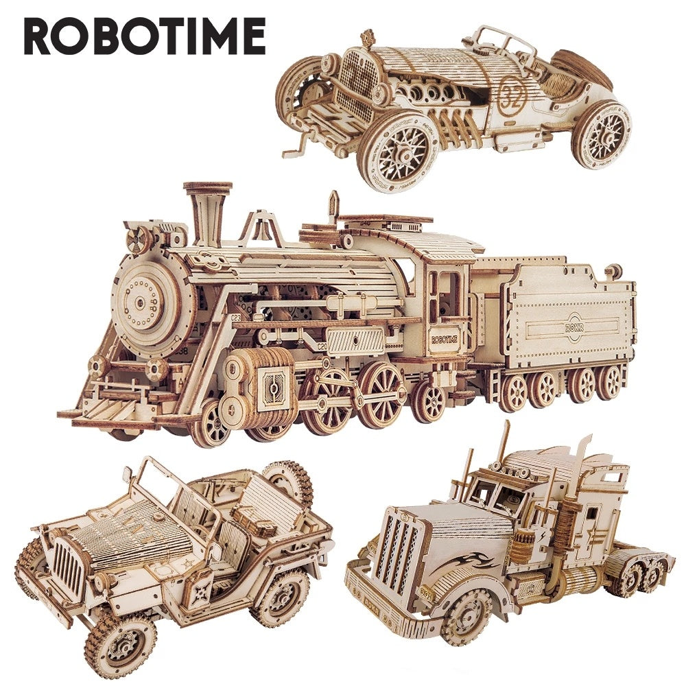 robotime rokr train model 3d wooden puzzle toy assembly locomotive model building kits for children kids birthday christmas gift schmuckneu