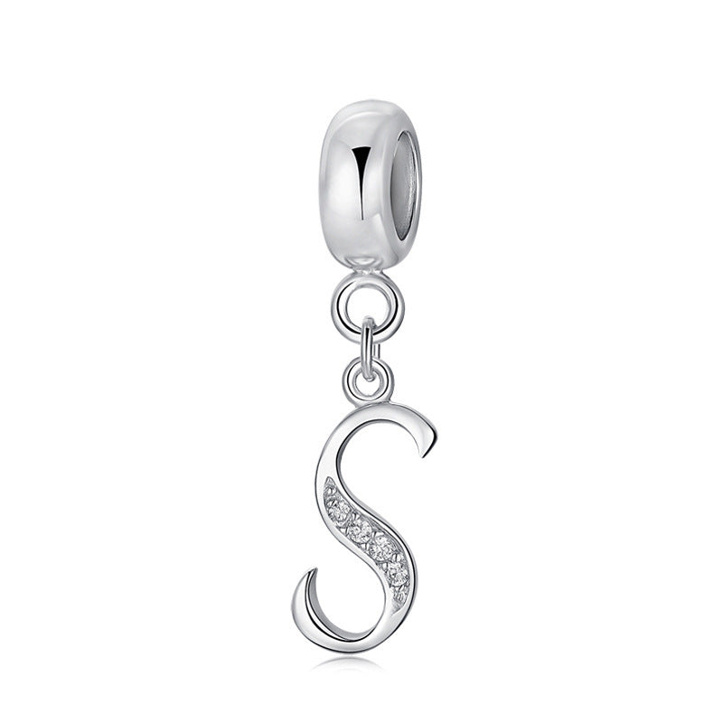 initial letter charm – individualler buchstaben-charm a-z aus 925 silber - lunastein