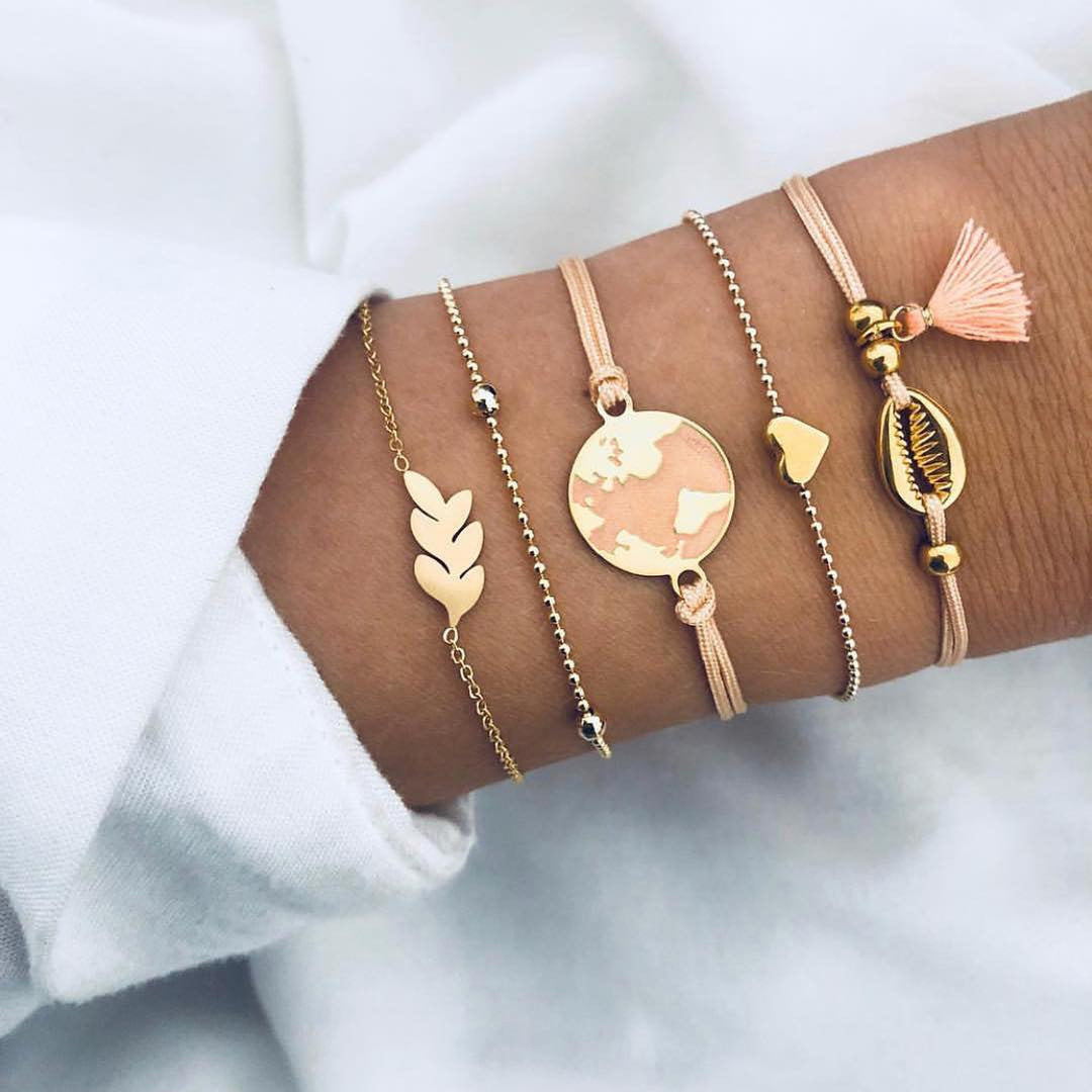 love map bracelet bracelet set - lunastein