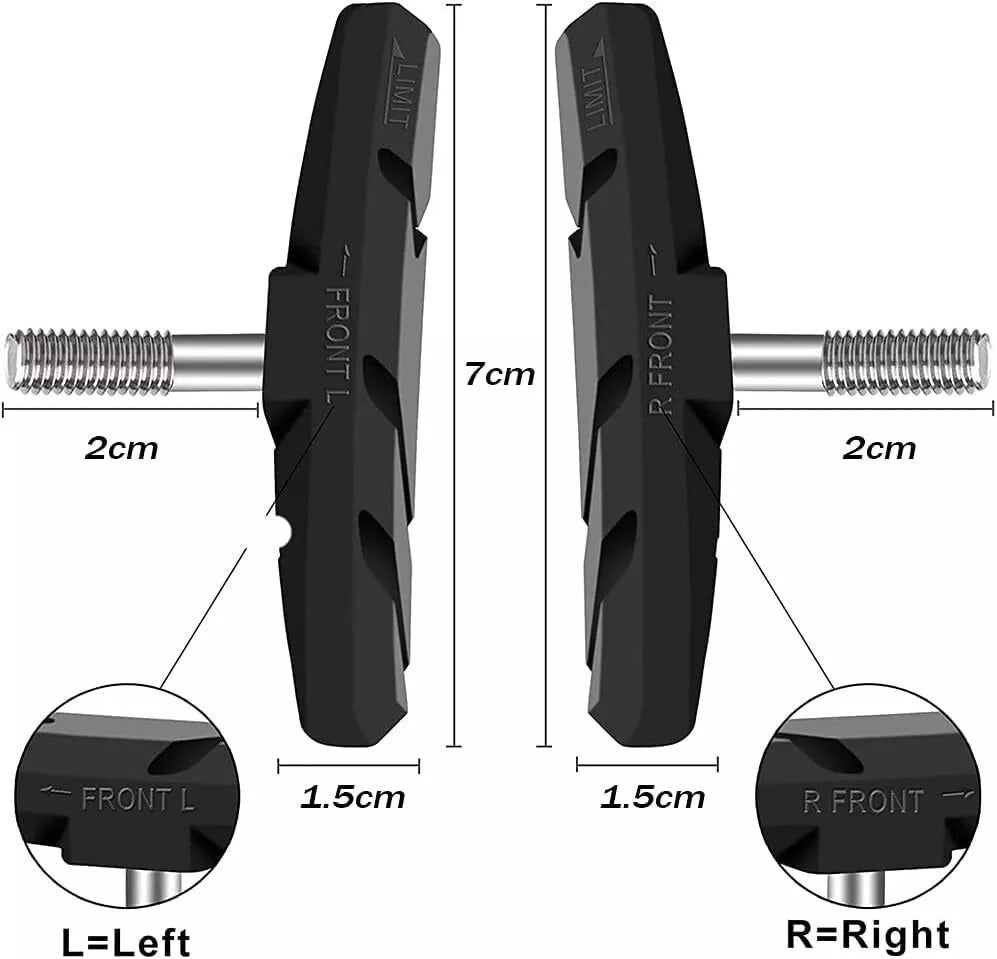 4x Bicycle Brake Pads Brake Pads Brake Shoes V-Brake For Shimano Sram 70mm Love Local Jewelry