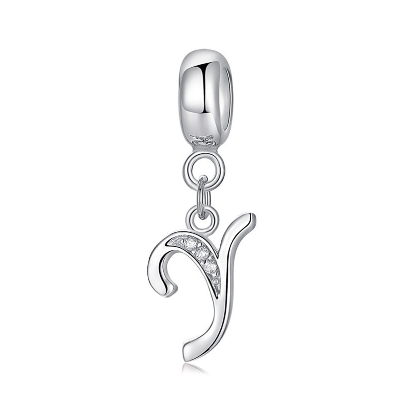 initial letter charm – individualler buchstaben-charm a-z aus 925 silber - lunastein