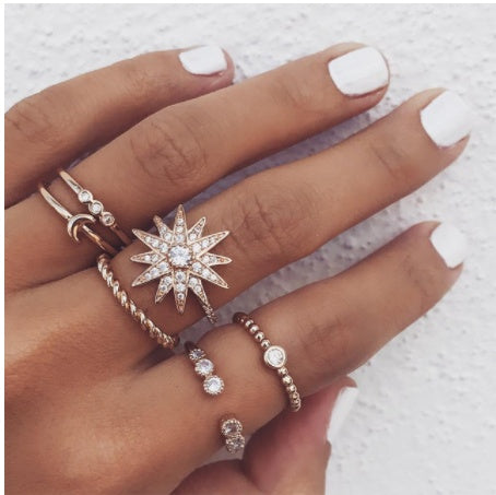 diamond z – 19 style ringsets mit funkelnden zirkonia & opal-akzenten - lunastein - schmuck