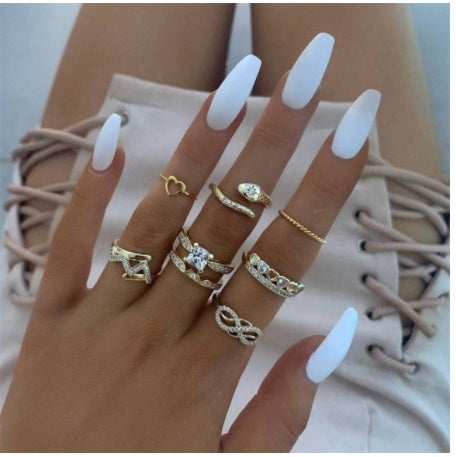 diamond z – 19 style ringsets mit funkelnden zirkonia & opal-akzenten - lunastein - schmuck