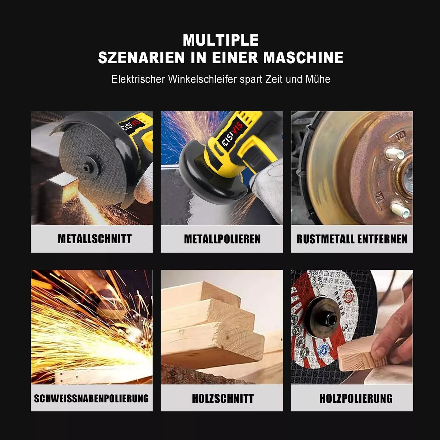 akku winkelschleifer mit 2 batterien trennschleifer schleifmaschine