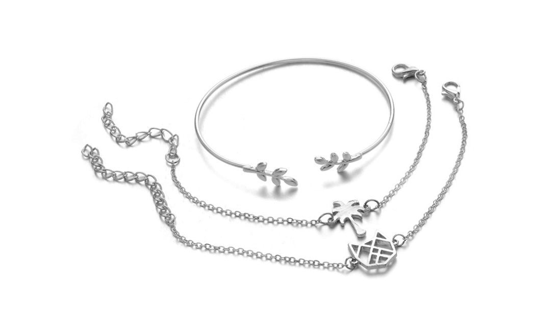 modyle gold color crystal wedding bracelets set cz stone heart bracelets bangles for woman - lunastein