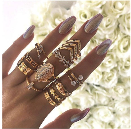 diamond z – 19 style ringsets mit funkelnden zirkonia & opal-akzenten - lunastein - schmuck