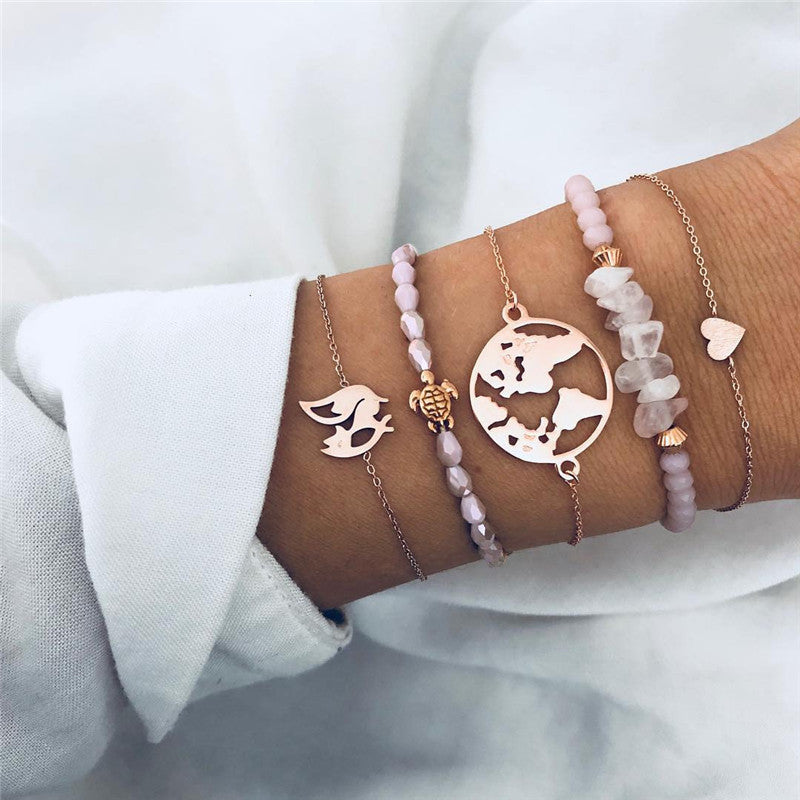 bohemian bracelets & bangles set vintage bead boho charm bracelet for women jewelry accessories pulseras mujer bijoux femme - lunastein