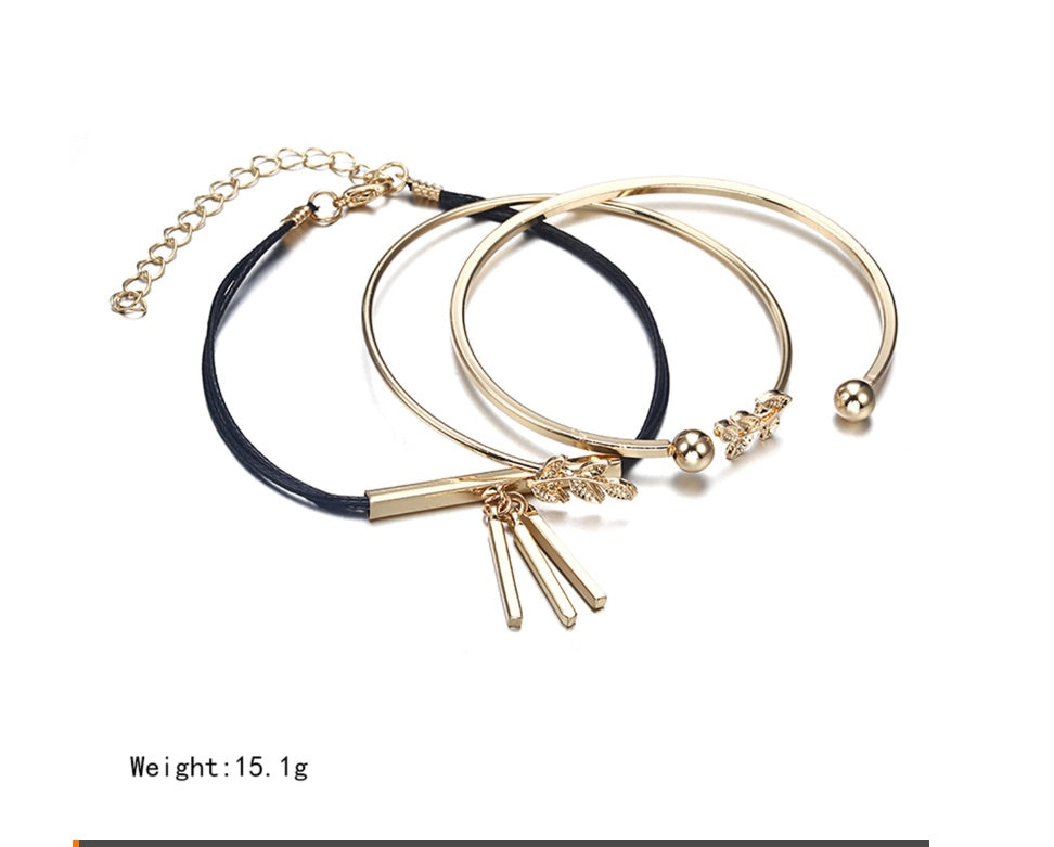 modyle gold color crystal wedding bracelets set cz stone heart bracelets bangles for woman - lunastein
