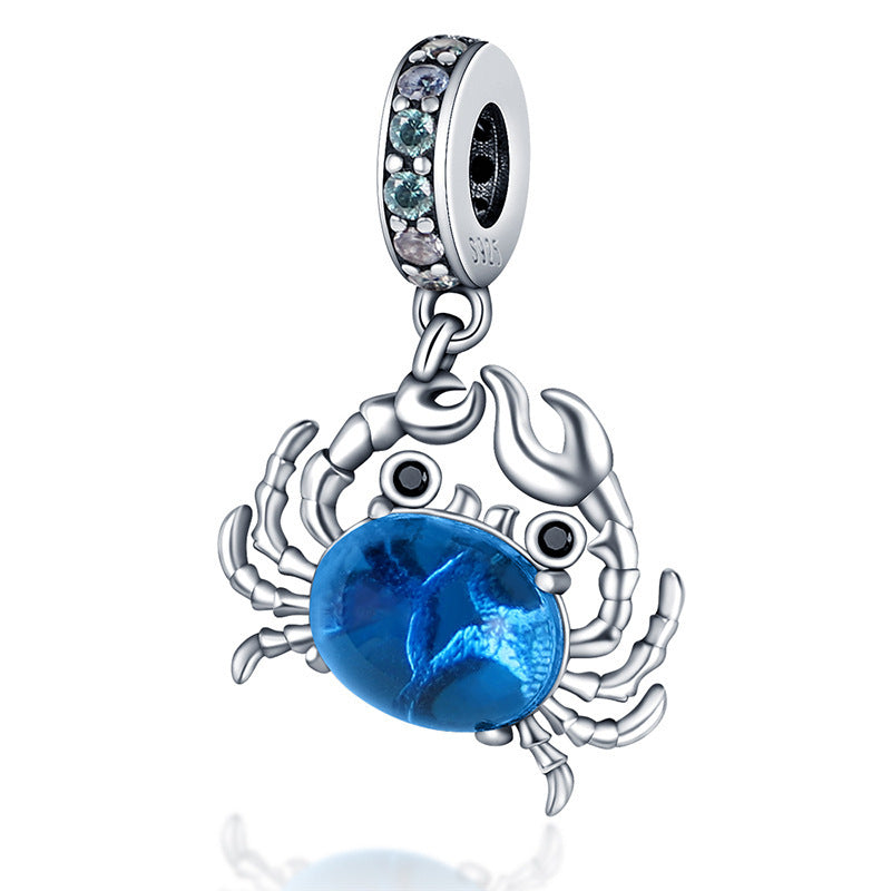 ocean friends charm set 2025 – maritime tier-charms aus 925 silber in blau - lunastein