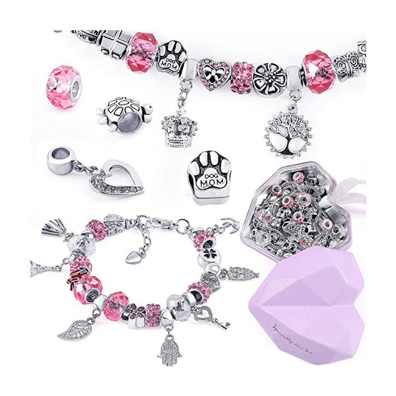 56 piece diy love box set charm bracelet making toolkit - lunastein