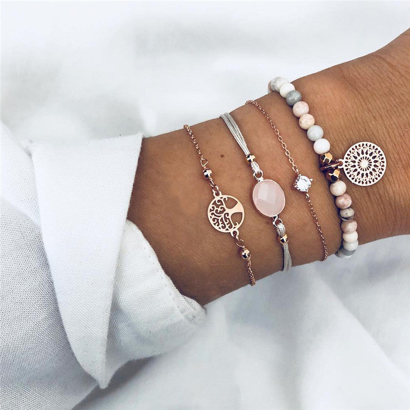 bohemian bracelets & bangles set vintage bead boho charm bracelet for women jewelry accessories pulseras mujer bijoux femme - lunastein