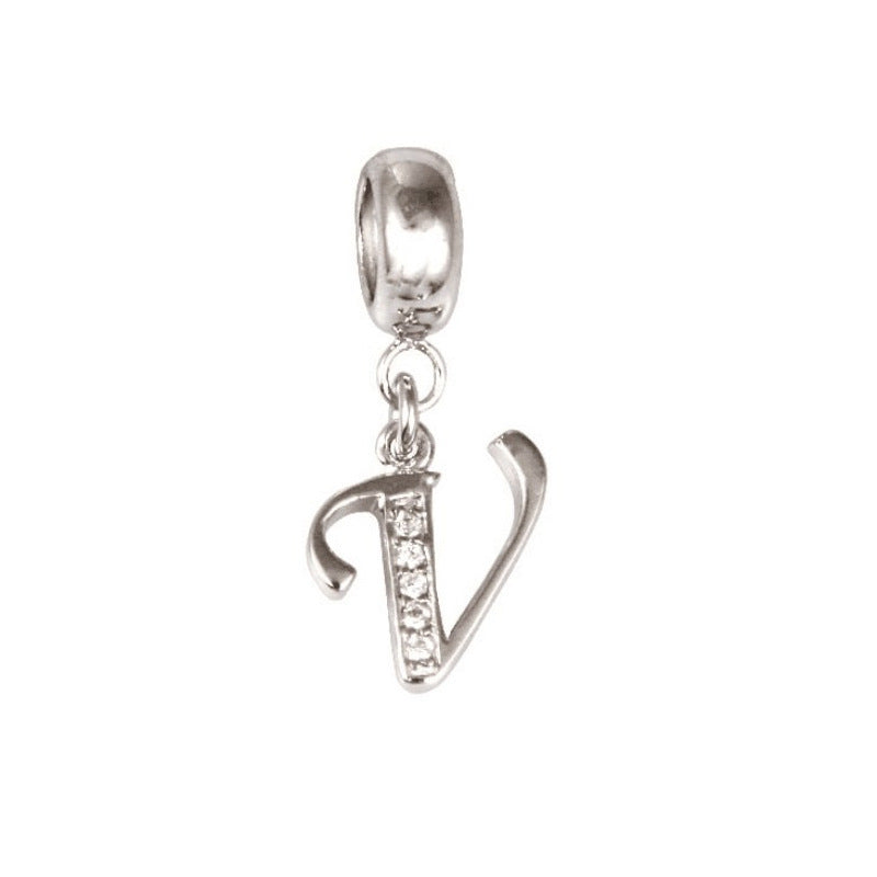 initial letter charm – individualler buchstaben-charm a-z aus 925 silber - lunastein