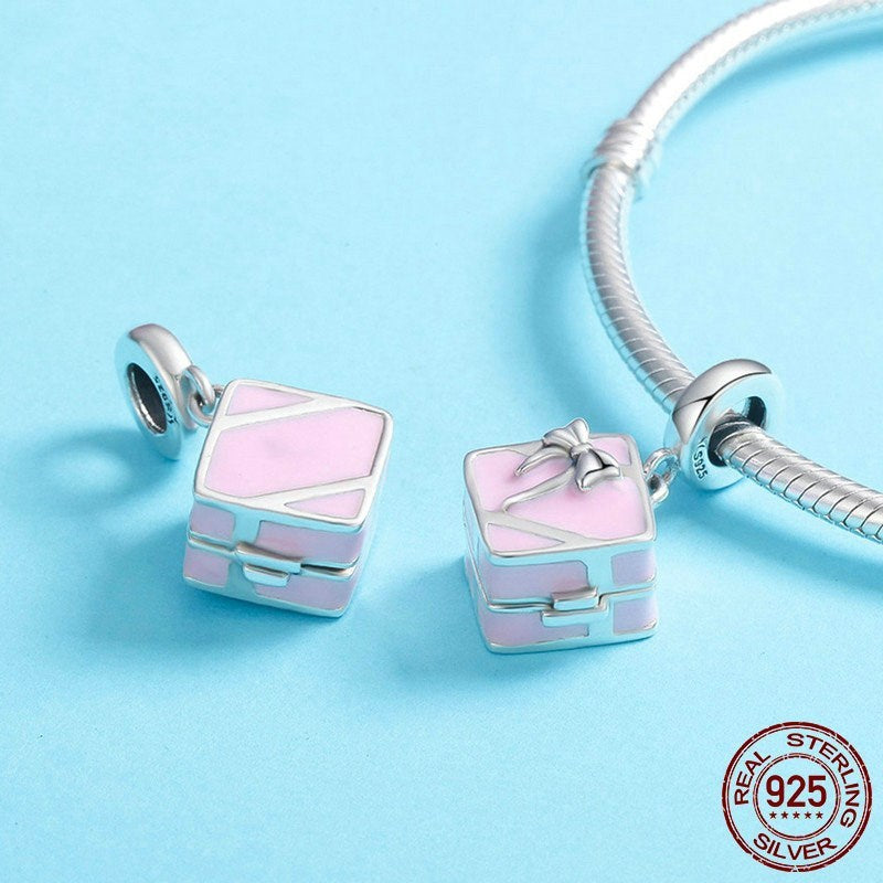 proposal box charm – verlobungsanhänger mit ring in geschenkbox - lunastein
