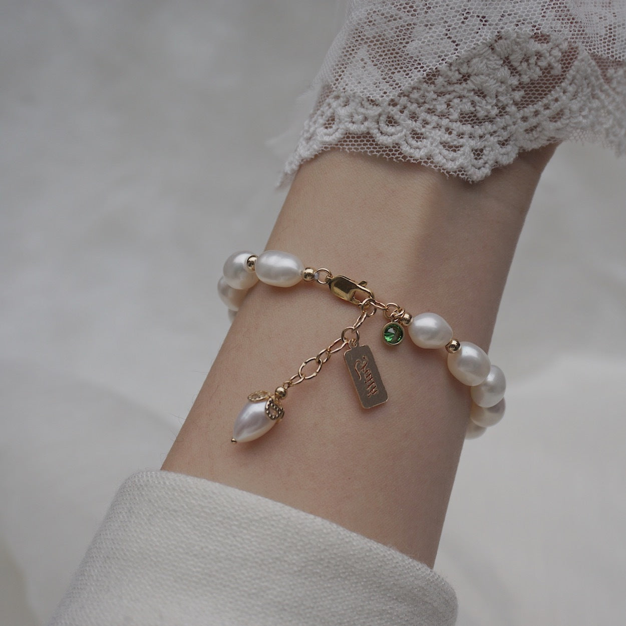 natural zircon pearl bracelet ins fashion luxury jewelry schmuckneu