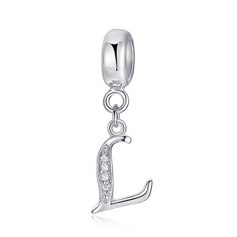 initial letter charm – individualler buchstaben-charm a-z aus 925 silber - lunastein