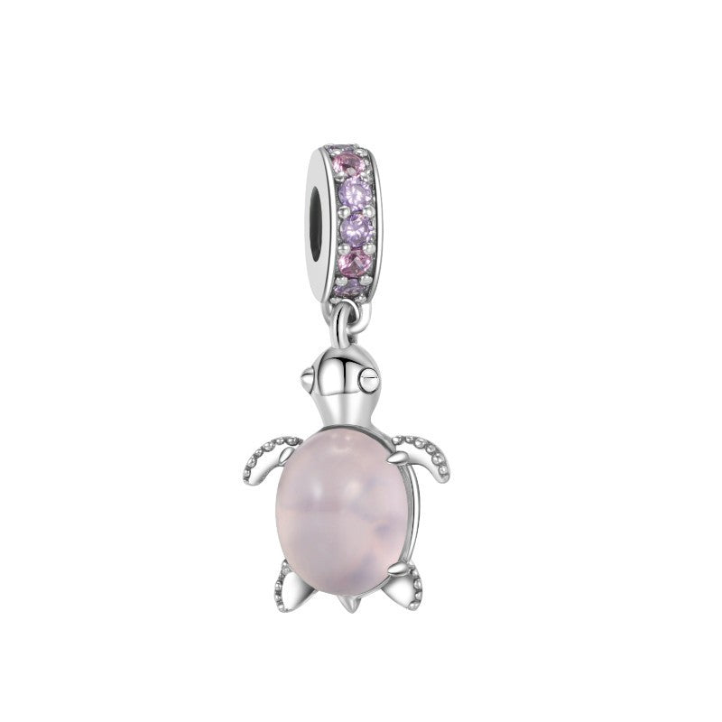 ocean friends charm set 2025 – maritime tier-charms aus 925 silber in blau - lunastein