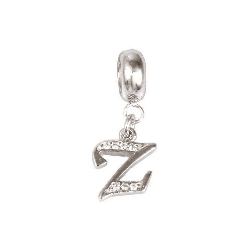 initial letter charm – individualler buchstaben-charm a-z aus 925 silber - lunastein