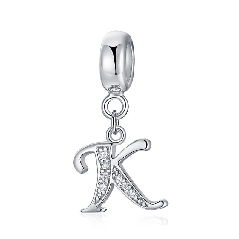 initial letter charm – individualler buchstaben-charm a-z aus 925 silber - lunastein