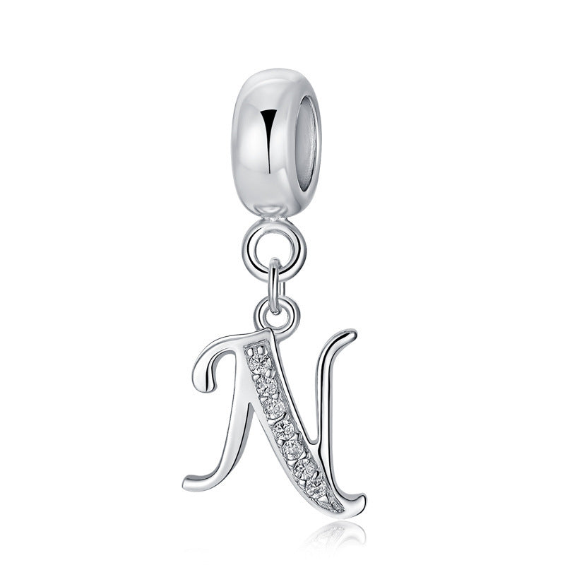 initial letter charm – individualler buchstaben-charm a-z aus 925 silber - lunastein