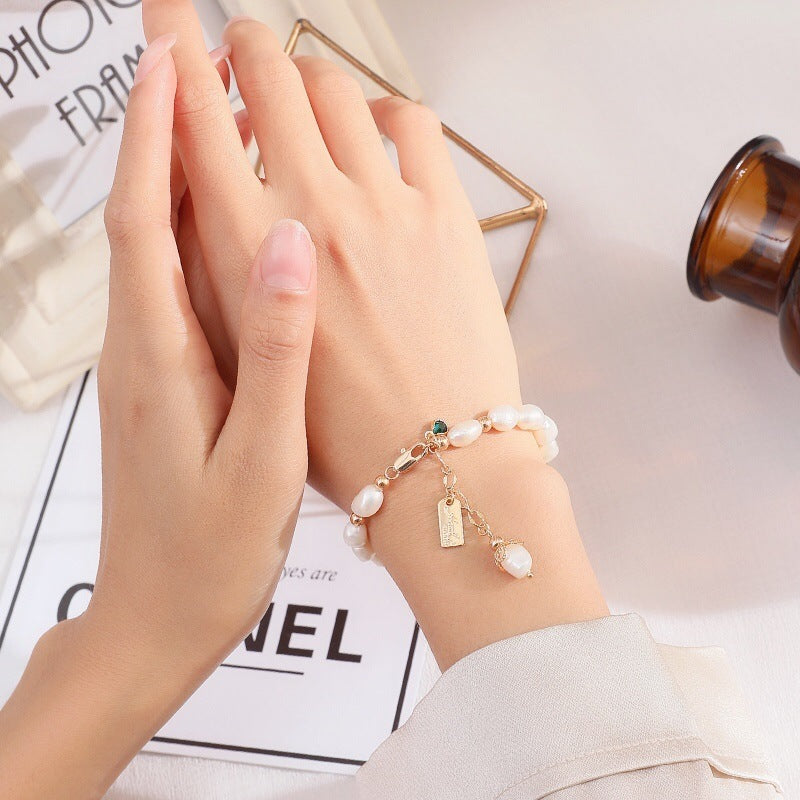 natural zircon pearl bracelet ins fashion luxury jewelry schmuckneu