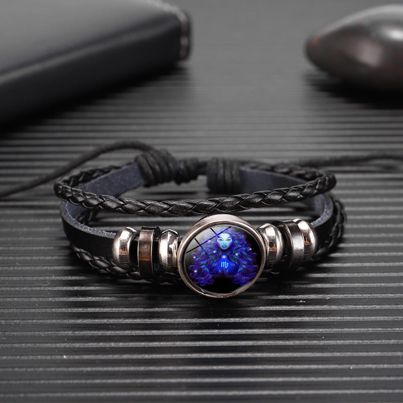 zodiac constellation bracelet braided design bracelet for men women kids schmuckneu