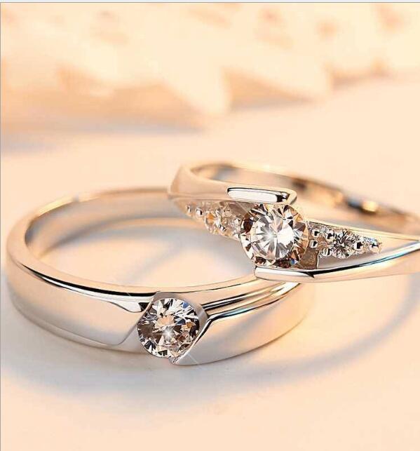 eternal spark – verstellbare partner-ringe aus 925er silber mit zirkonia - lunastein
